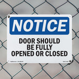 Doors Should Be Fully Opened Or Closed