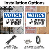 Ear Plugs Available In Office