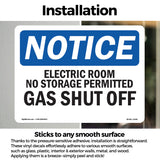 Electric Room No Storage Permitted Gas Shutoff