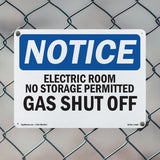 Electric Room No Storage Permitted Gas Shutoff