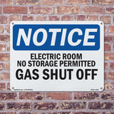 Electric Room No Storage Permitted Gas Shutoff