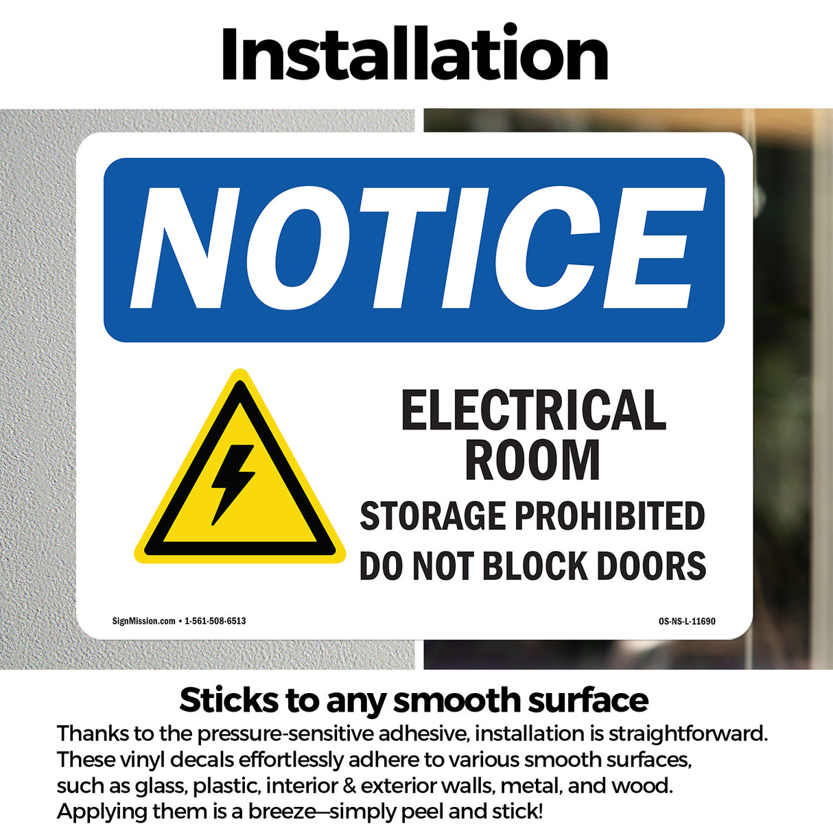 Electrical Room Storage Prohibited