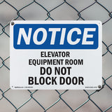 Elevator Equipment Room Do Not Block Door