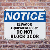 Elevator Equipment Room Do Not Block Door