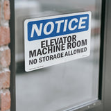 Elevator Machine Room No Storage Allowed