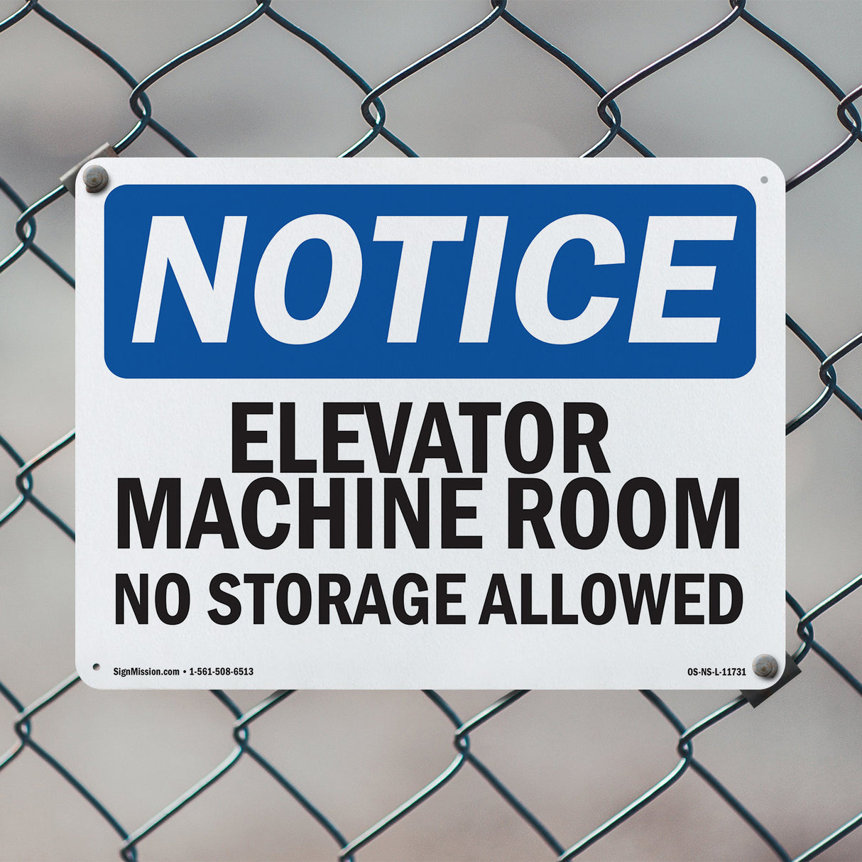 Elevator Machine Room No Storage Allowed