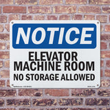 Elevator Machine Room No Storage Allowed