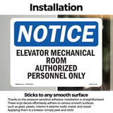 Elevator Mechanical Room Authorized Personnel Only