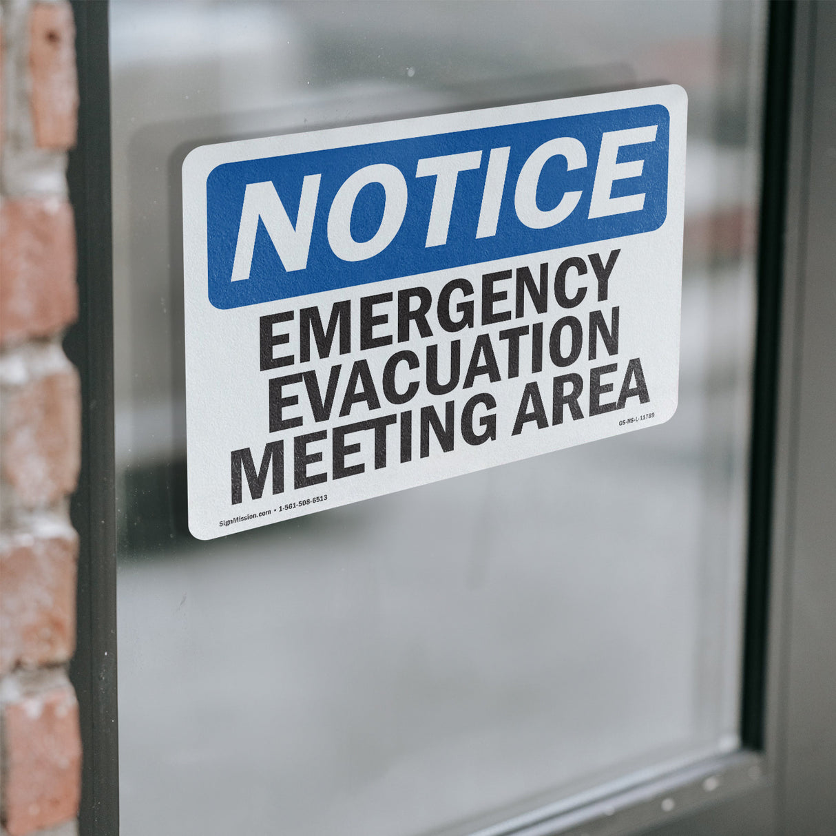 Emergency Evacuation Meeting Area Sign