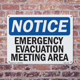 Emergency Evacuation Meeting Area Sign