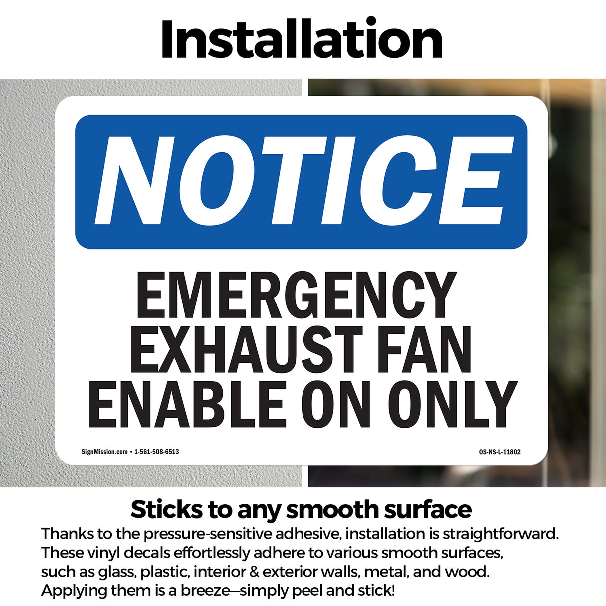 Emergency Exhaust Fan Enable, On Only