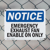 Emergency Exhaust Fan Enable, On Only
