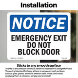 Emergency Exit Do Not Block Door