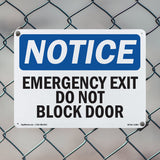 Emergency Exit Do Not Block Door