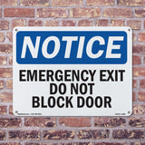 Emergency Exit Do Not Block Door