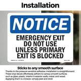 Emergency Exit Do Not Use Unless Primary