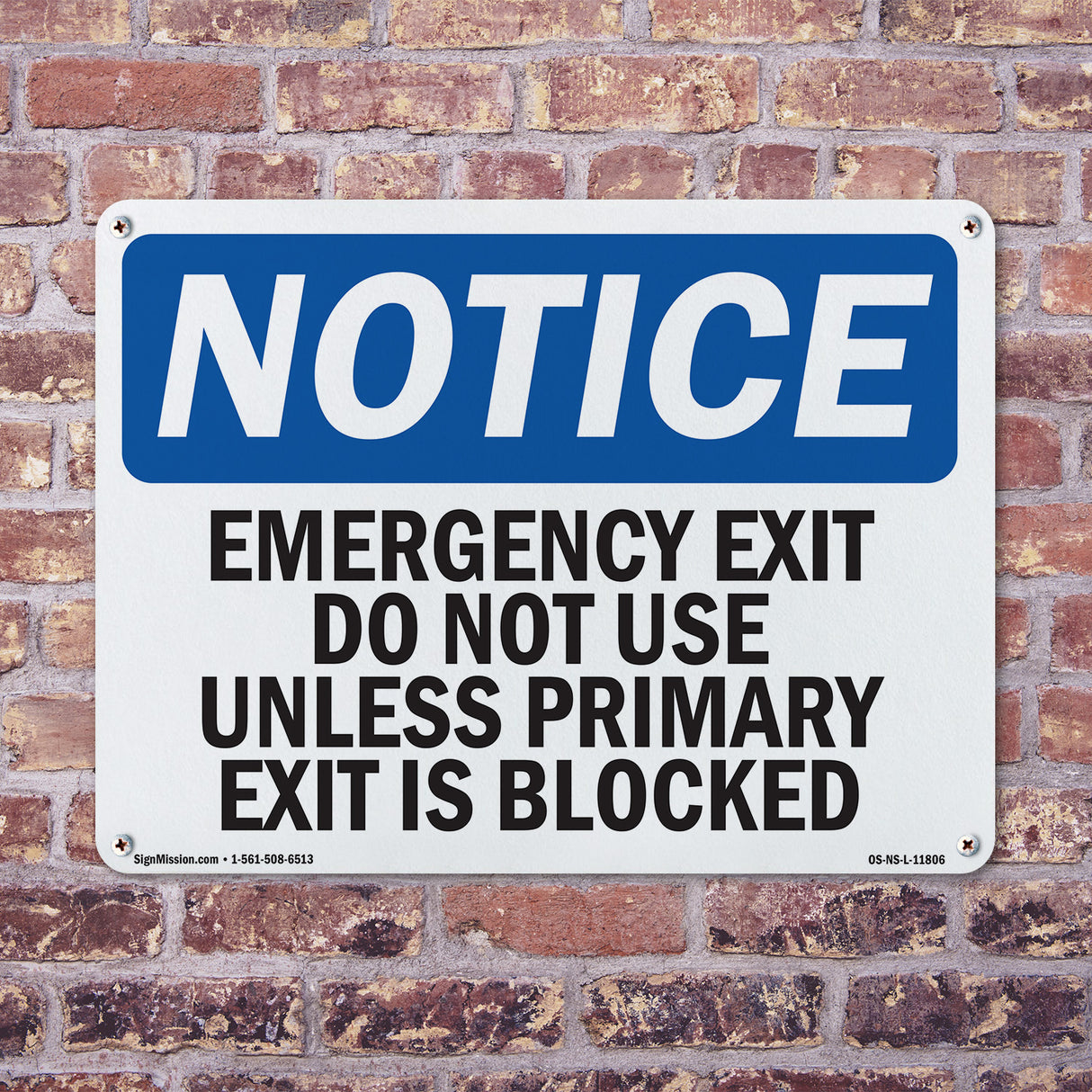 Emergency Exit Do Not Use Unless Primary