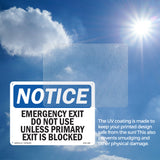 Emergency Exit Do Not Use Unless Primary