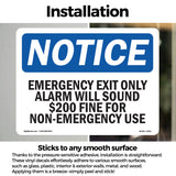 Emergency Exit Only Alarm Will