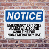 Emergency Exit Only Alarm Will