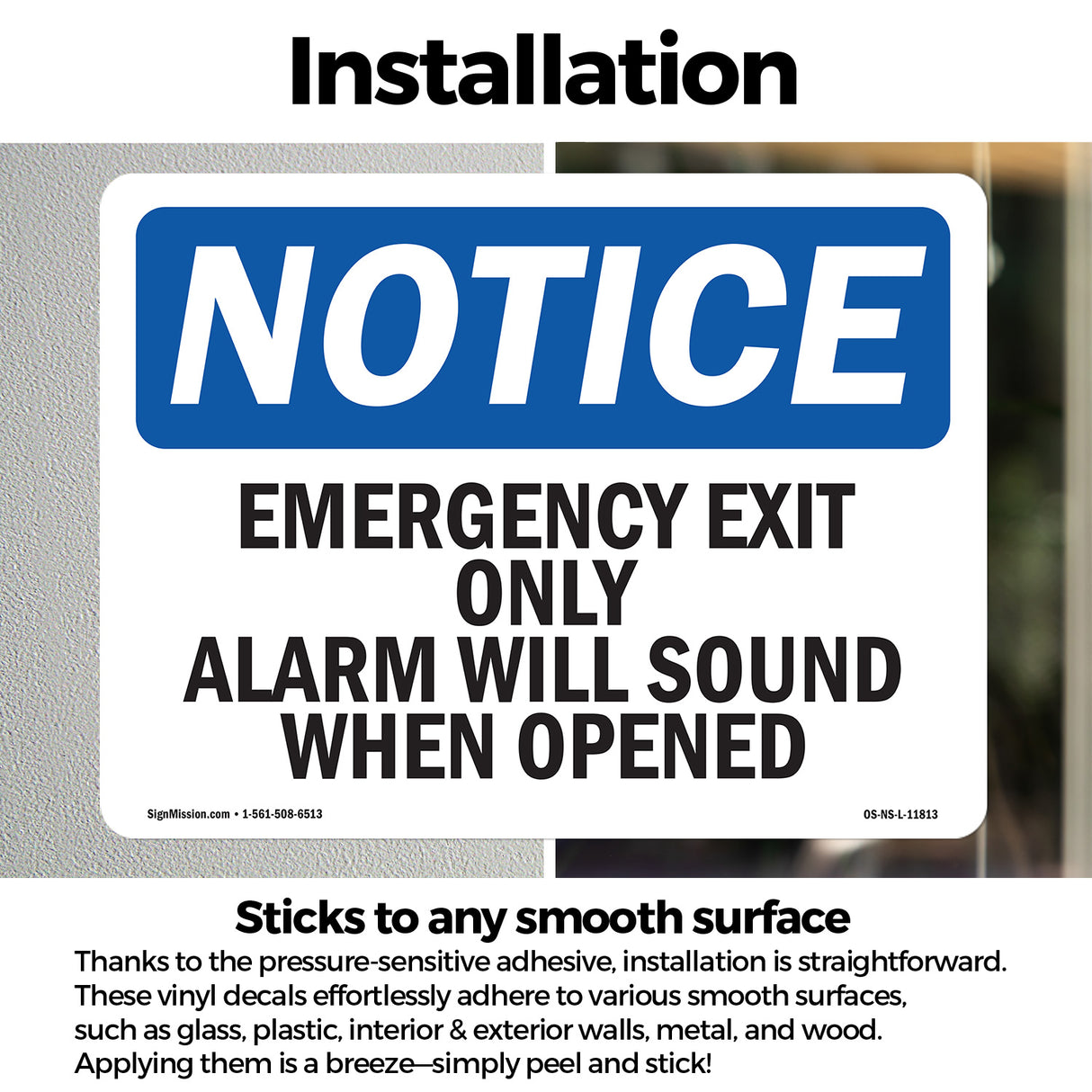 Emergency Exit Only Alarm Will Sound When Opened
