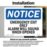 Emergency Exit Only Alarm Will Sound When Opened