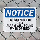 Emergency Exit Only Alarm Will Sound When Opened