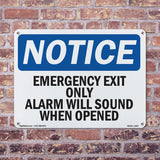 Emergency Exit Only Alarm Will Sound When Opened