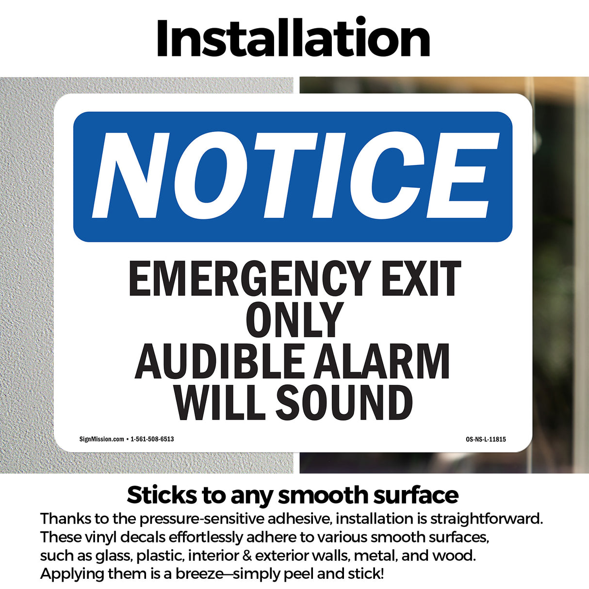 Emergency Exit Only Audible Alarm
