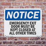 Emergency Exit Only Door Must Be Kept Closed