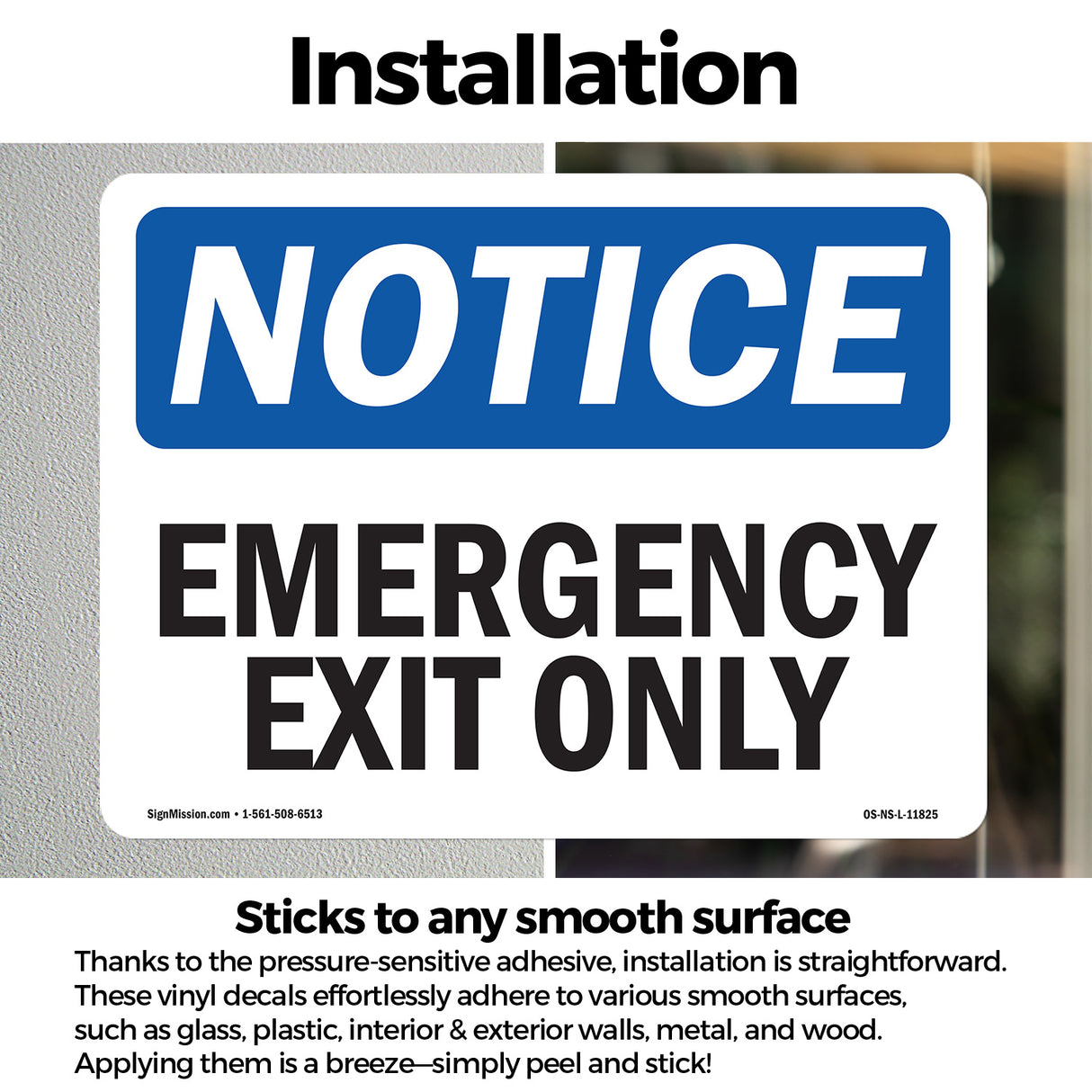 Emergency Exit Only Sign
