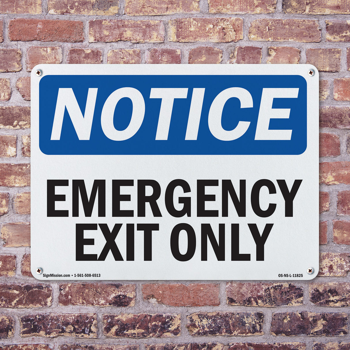 Emergency Exit Only Sign