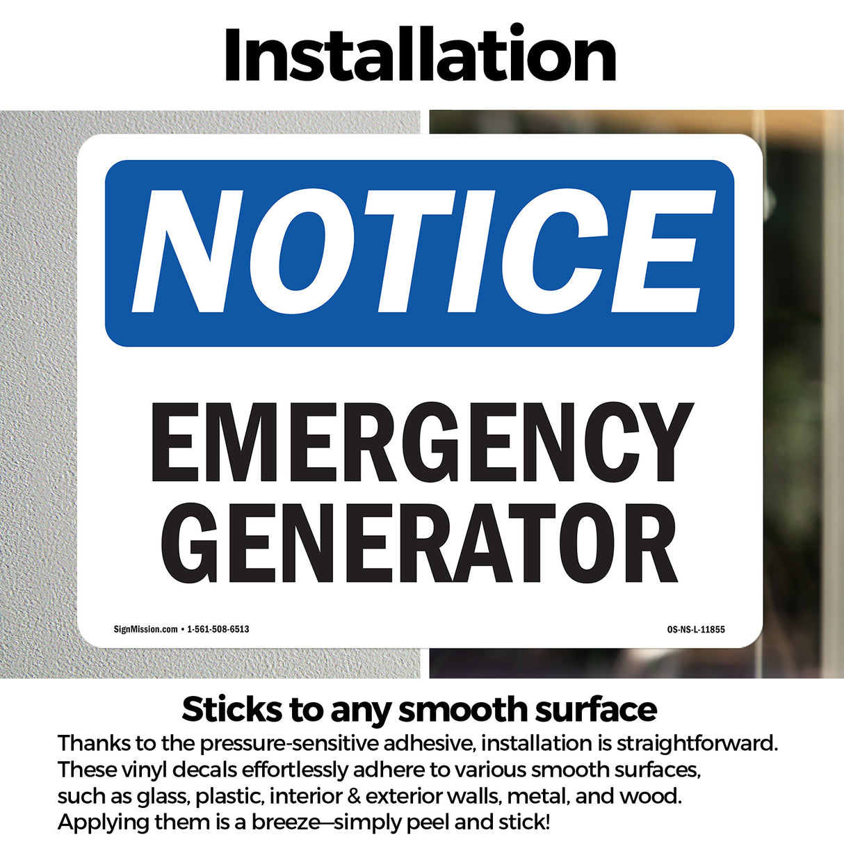 Emergency Generator Sign