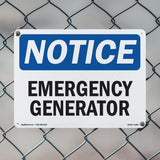 Emergency Generator Sign