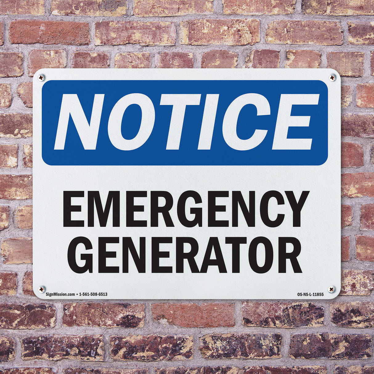 Emergency Generator Sign