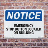 Emergency Stop Button Located On Building