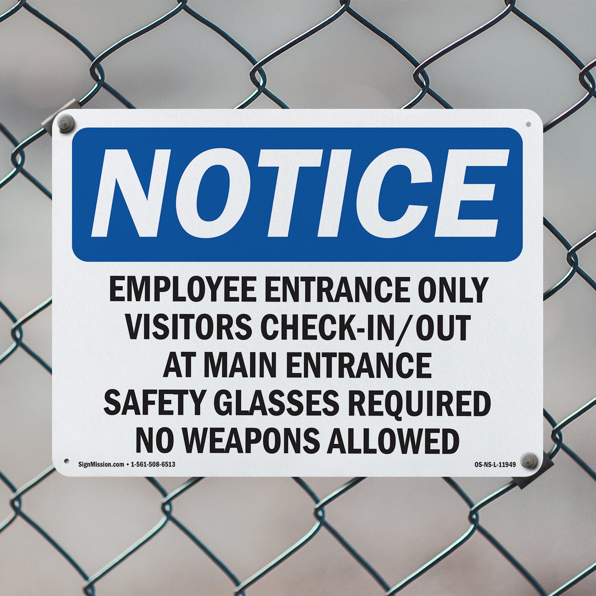 Employee Entrance Only Visitors Check-In Out