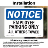 Employee Parking Only All Others Towed