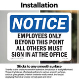 Employees Only Beyond This Point All Others Sign