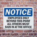 Employees Only Beyond This Point All Others Sign