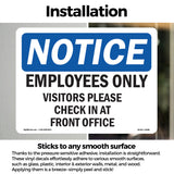 Employees Only Visitors Please Check In