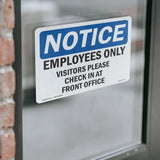 Employees Only Visitors Please Check In