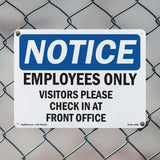 Employees Only Visitors Please Check In