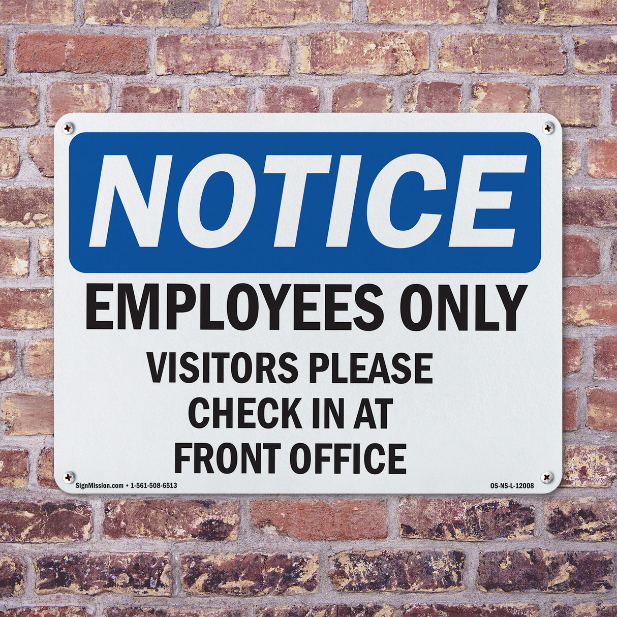 Employees Only Visitors Please Check In