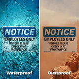 Employees Only Visitors Please Check In