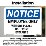 Employees Only Visitors Please Use Front Entrance