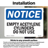 Empty Acetylene Cylinders Do Not Use