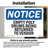 Empty Poly Drums Being Returned