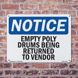 Empty Poly Drums Being Returned