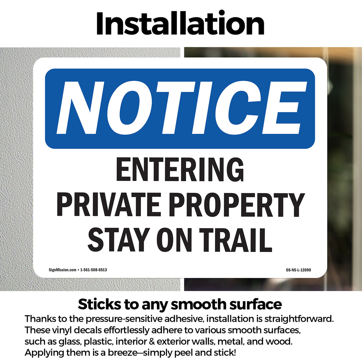 Entering Private Property Stay On Trail